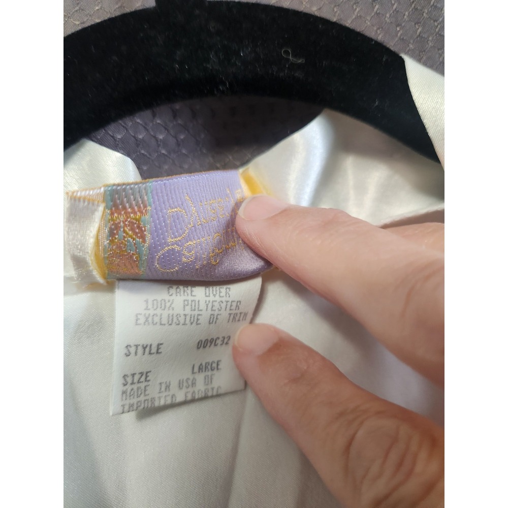 Vintage California Dynasty Robe Nightgown Shoulder Pads Size Large - Picture 6 of 7